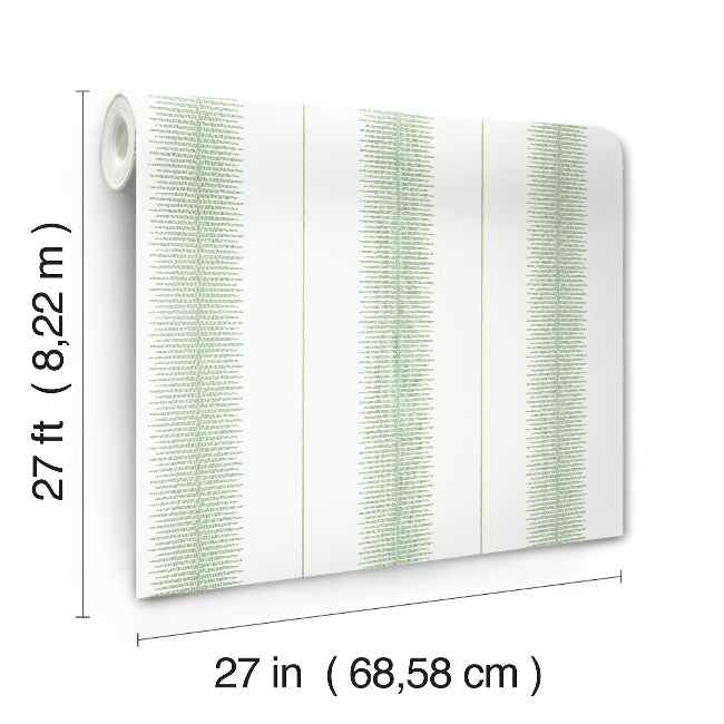 Tandem Stripe Wallpaper- Green