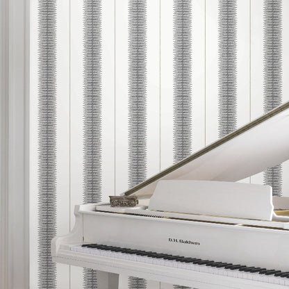 Tandem Stripe Wallpaper- Black