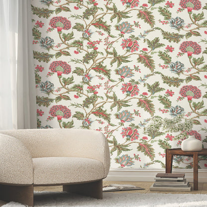 Monroe Wallpaper- Rhubarb