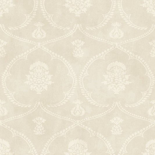 Royal Damask Wallpaper- Beige