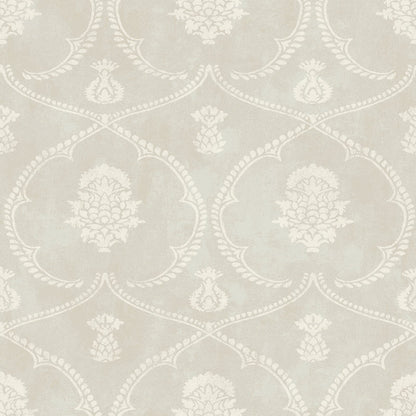 Royal Damask Wallpaper- Soft Grey