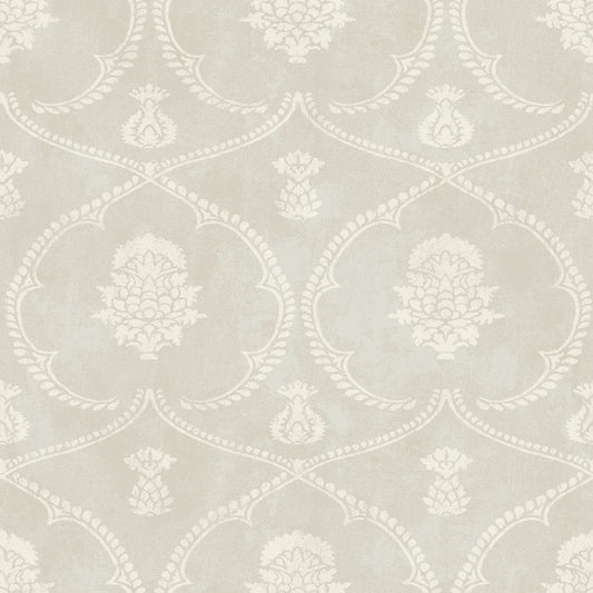 Royal Damask Wallpaper- Soft Grey