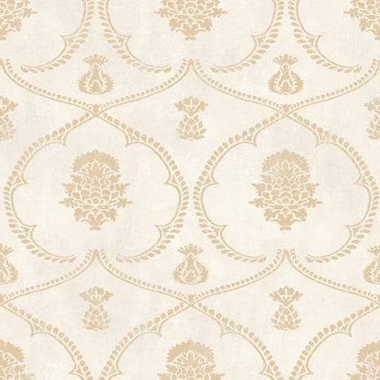 Royal Damask Wallpaper- Soft Gold