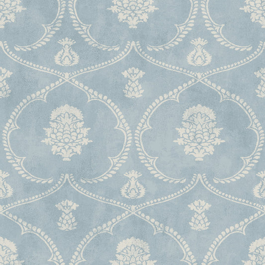 Royal Damask Wallpaper- Blue