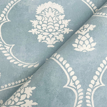 Royal Damask Wallpaper- Blue