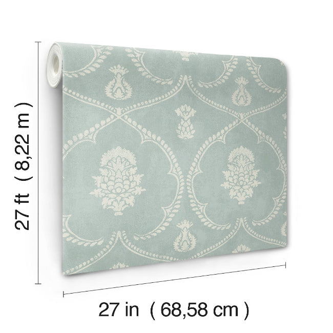 Royal Damask Wallpaper- Jade