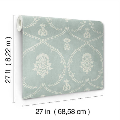 Royal Damask Wallpaper- Jade