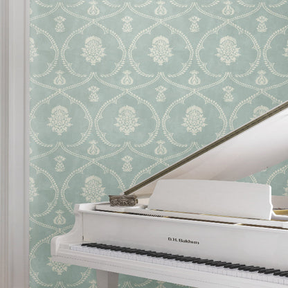 Royal Damask Wallpaper- Jade