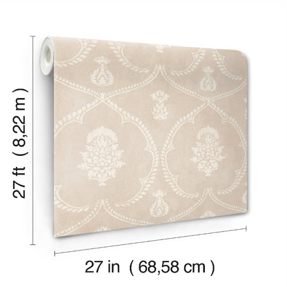 Royal Damask Wallpaper- Blush