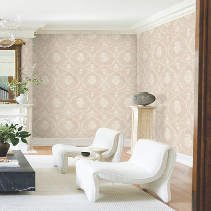 Royal Damask Wallpaper- Blush