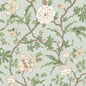 Courtyard Botanical Wallpaper- Pale Blue