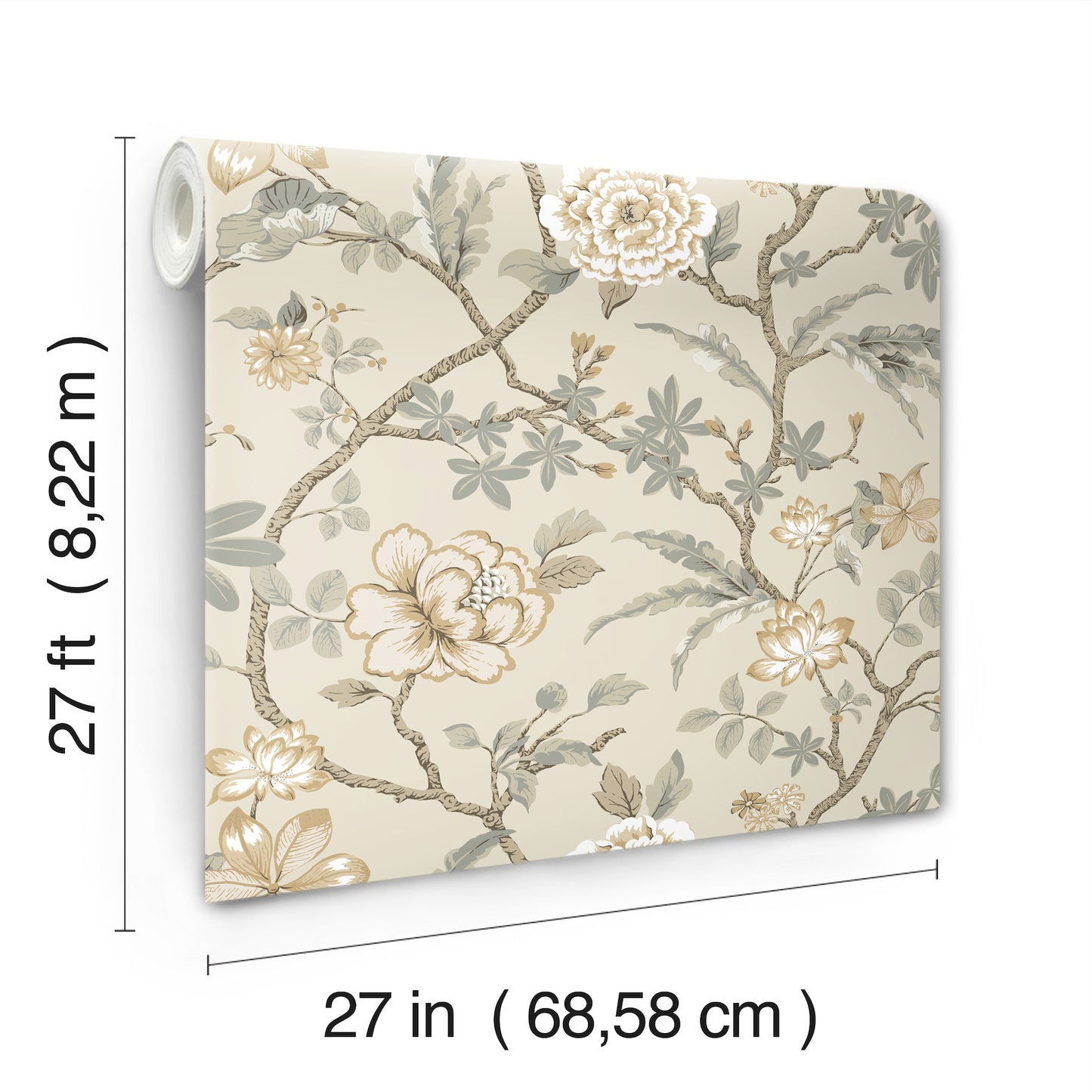 Courtyard Botanical Wallpaper- Neutral