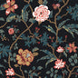 Courtyard Botanical Wallpaper- Scarlet