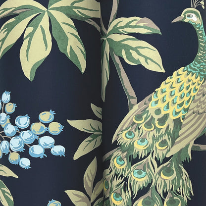 Peacock Estate Wallpaper- Navy