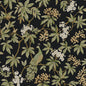 Peacock Estate Wallpaper- Black