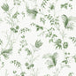 Floral Lace Wallpaper- Green