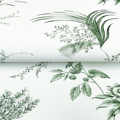 Floral Lace Wallpaper- Green