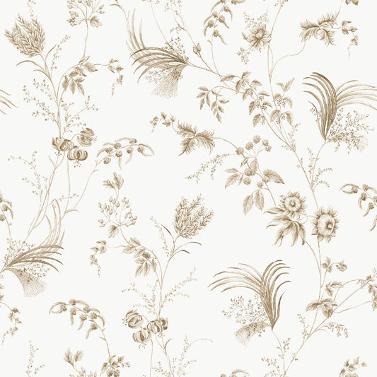 Floral Lace Wallpaper- Taupe