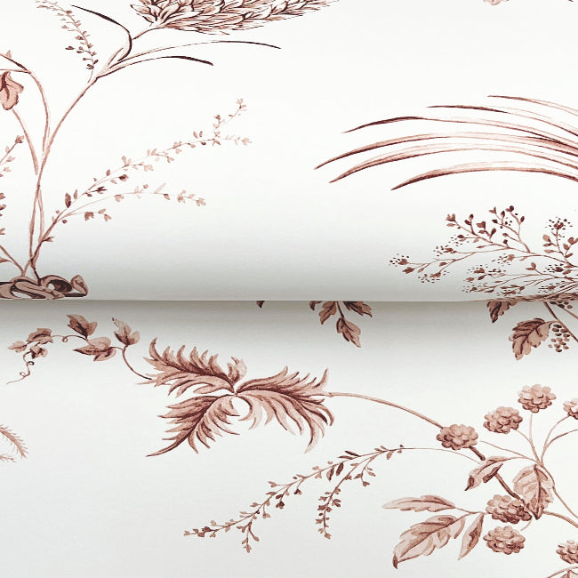 Floral Lace Wallpaper- Brick