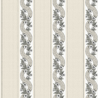 Abbey's Garland Wallpaper- Black & White