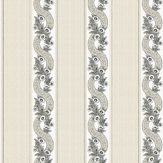 Abbey's Garland Wallpaper- Black & White