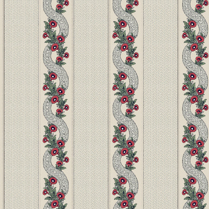 Abbey's Garland Wallpaper- Ruby