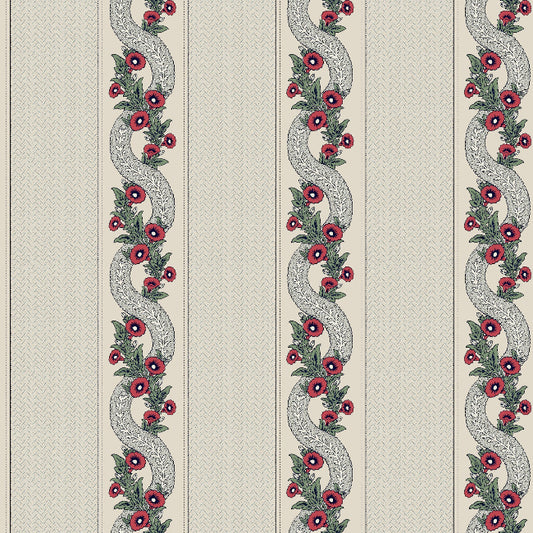 Abbey's Garland Wallpaper- Ruby