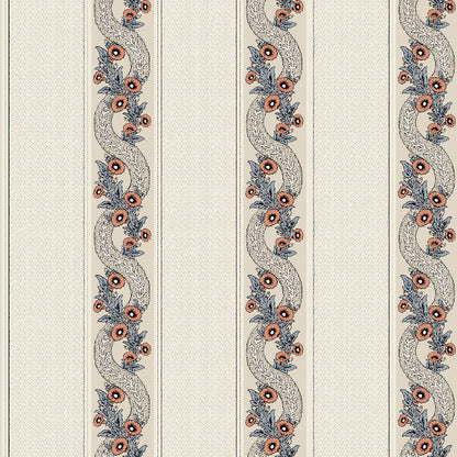 Abbey's Garland Wallpaper- Coral