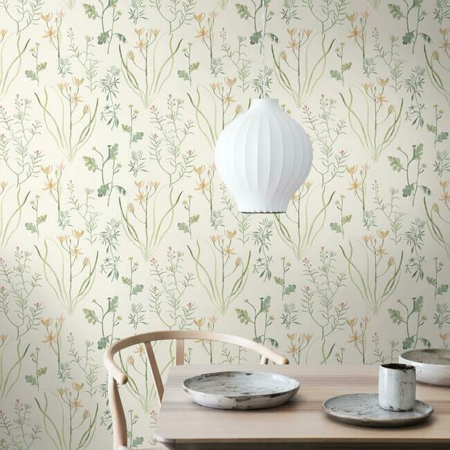 Alpine Botanical Wallpaper (Peach)