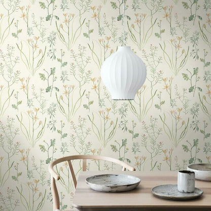 Alpine Botanical Wallpaper (Peach)