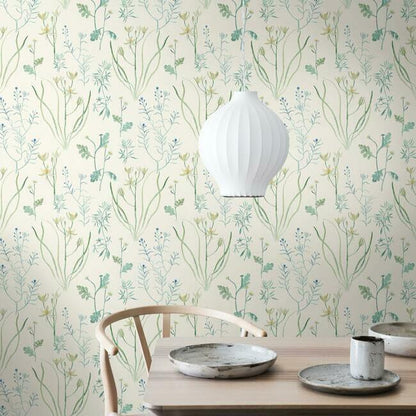 Alpine Botanical Wallpaper (Blue)