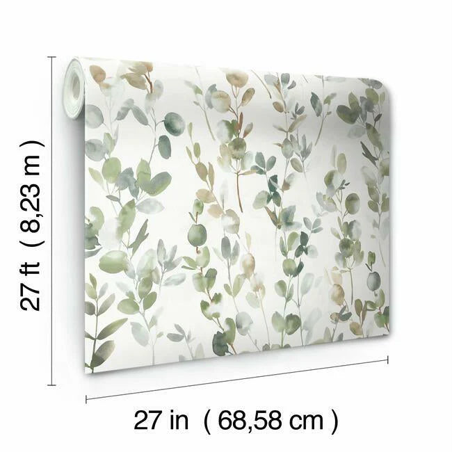 Joyful Eucalyptus Wallpaper (Green)
