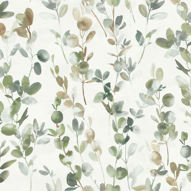 Joyful Eucalyptus Wallpaper (Green)