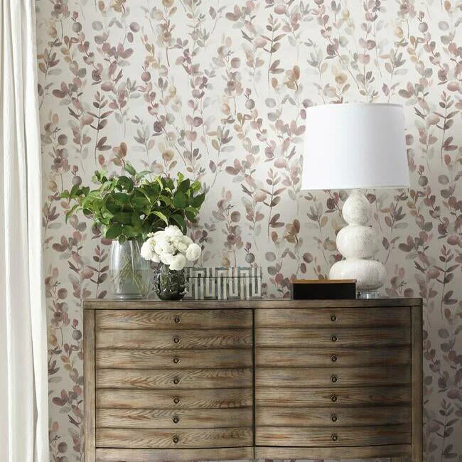 Joyful Eucalyptus Wallpaper (Plum)