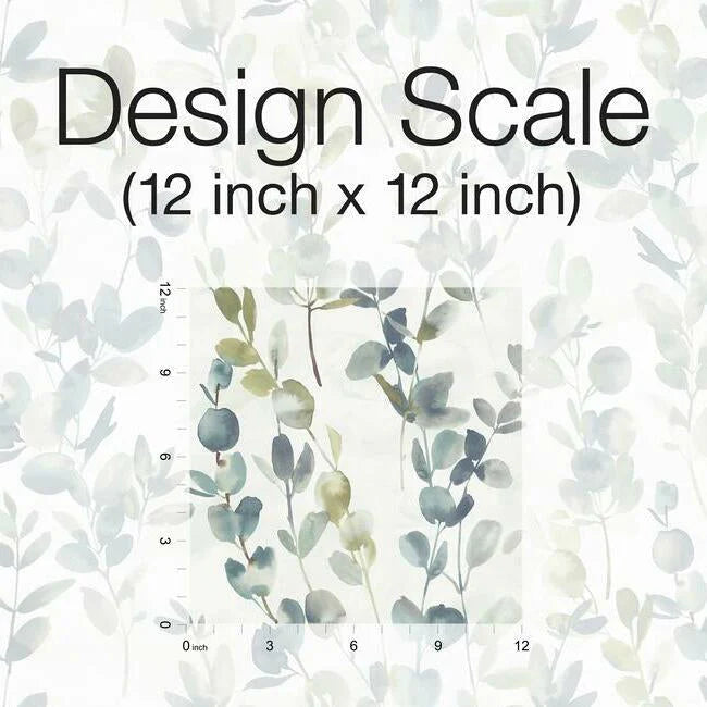 Joyful Eucalyptus Wallpaper (Turquoise)