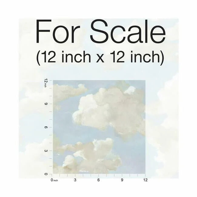 Clouds on Canvas Premium Peel + Stick Wallpaper