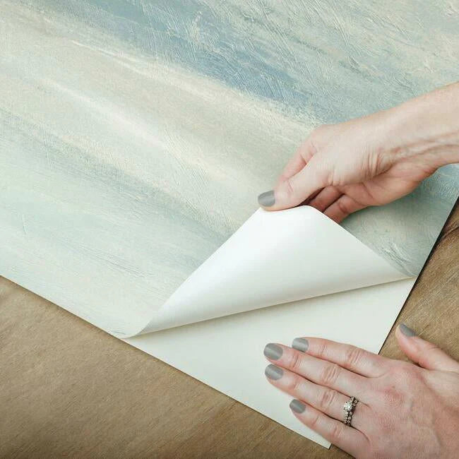 Soothing Mists Scenic Premium Peel and Stick Wallpaper (Blue)