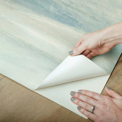 Soothing Mists Scenic Premium Peel and Stick Wallpaper (Blue)