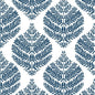 Hygge Fern Damask Peel and Stick Wallpaper (Blue)