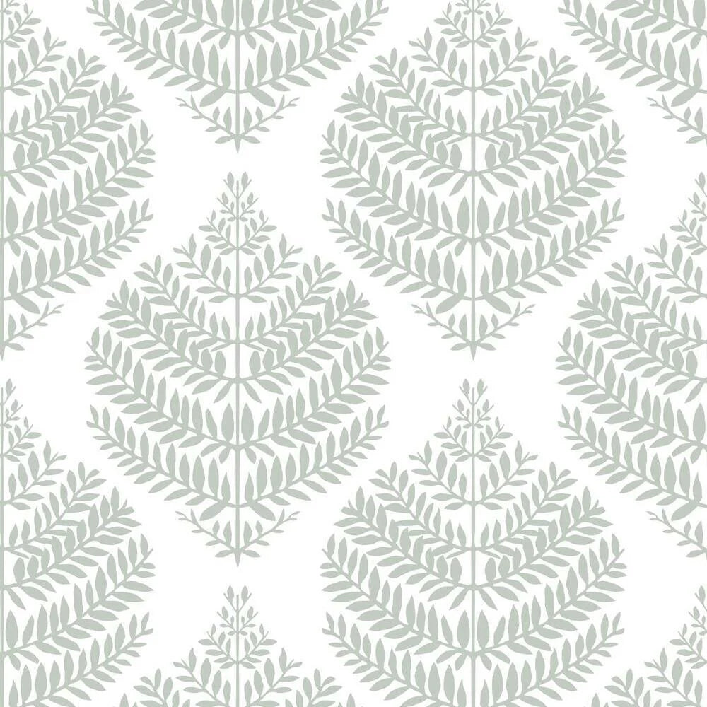 Hygge Fern Damask Peel and Stick Wallpaper (Grey)