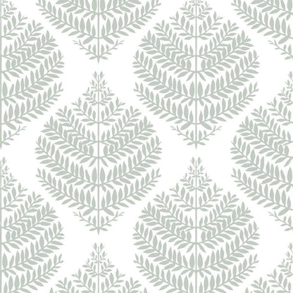 Hygge Fern Damask Peel and Stick Wallpaper (Grey)