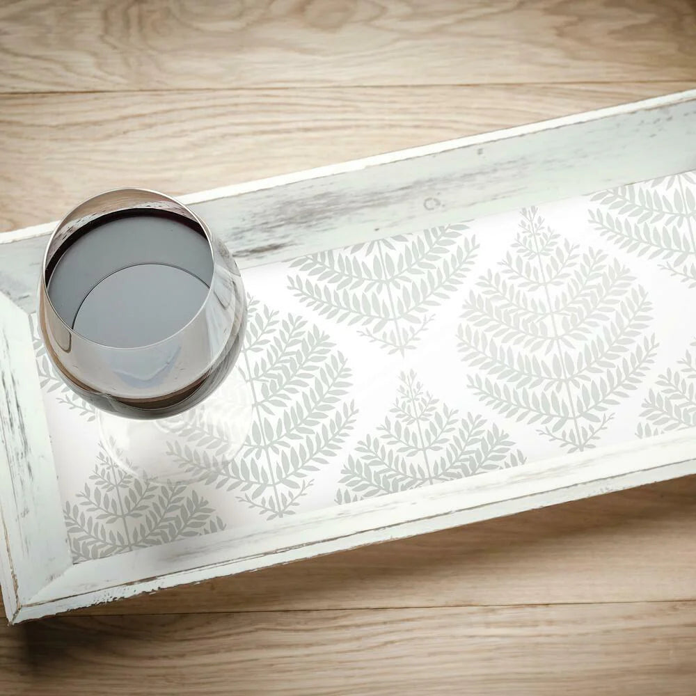 Hygge Fern Damask Peel and Stick Wallpaper (Grey)