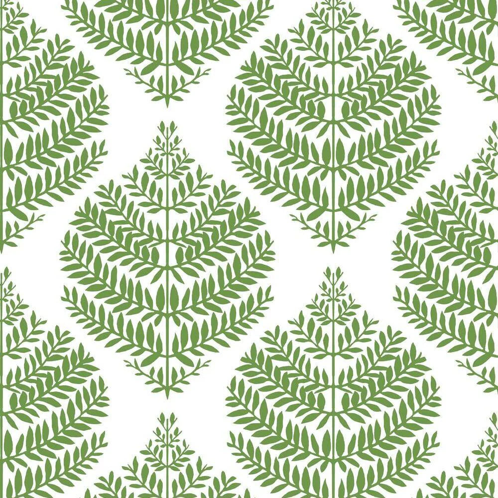 Hygge Fern Damask Peel and Stick Wallpaper (Green)