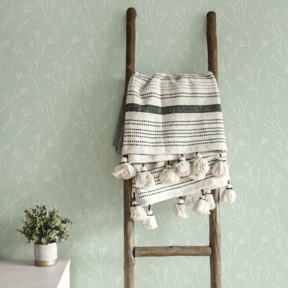 Twigs Peel and Stick Wallpaper (Green)