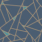 Prismatic Wallpaper- Navy/Gold