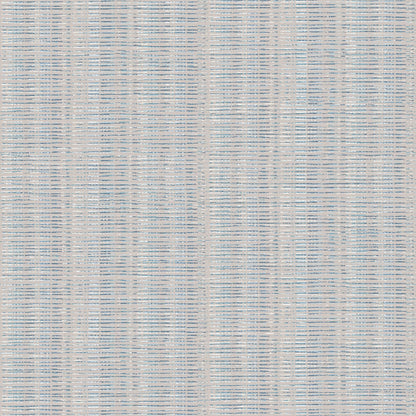 Broken Boucle Stripe Wallpaper- Putty/Blue Mix