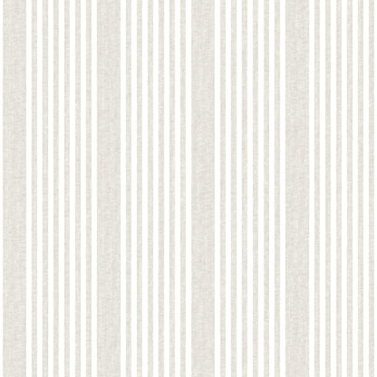 French Linen Stripe Wallpaper- Soft Linen