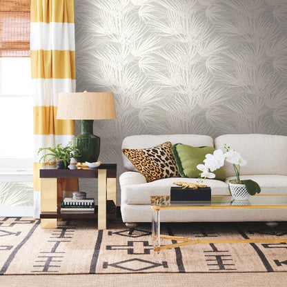 Palmetto Wallpaper- Grey