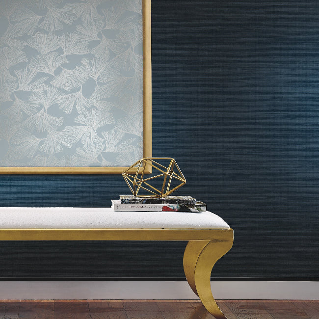 Shining Sisal Wallpaper- Navy