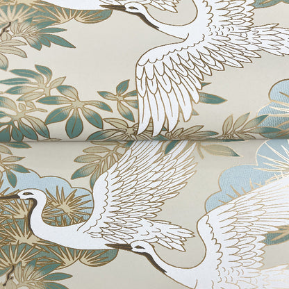 Sprig and Heron Wallpaper- Beige